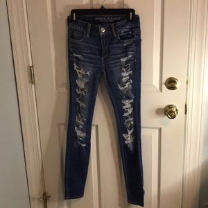 American Eagle distressed skinny jeans